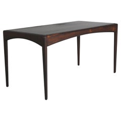 Danish Coffee Table with Leather Top by Kristian Vedel for Søren Willadsen 1960s