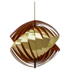 Lampada a sospensione a conchiglia danese di Louis Weisdorf per Lyfa, 1960 Danimarca