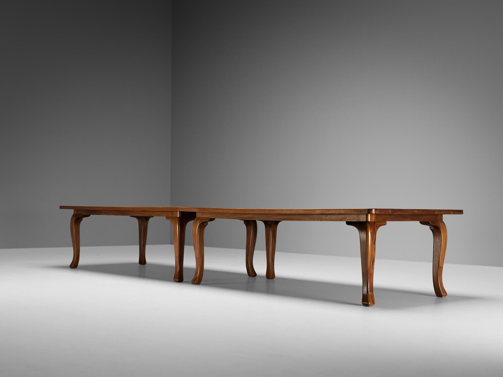 Danish Conference or Large Dining Table in Mahogany and Pine  For Sale 9