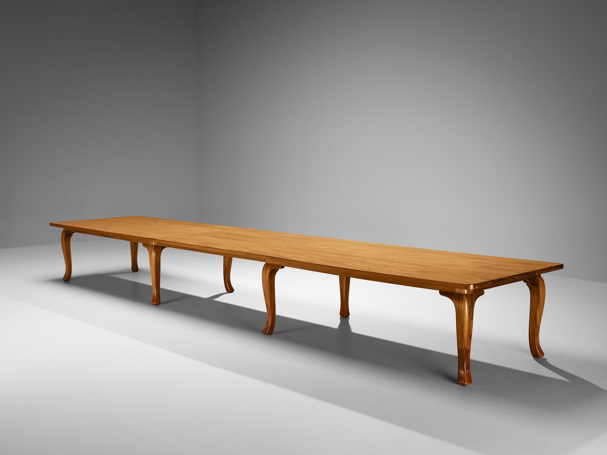 Mid-20th Century Danish Conference or Large Dining Table in Mahogany and Pine  For Sale