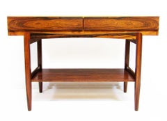Danish Console Table / Desk in Rio Rosewood by Ib Kofod Larsen