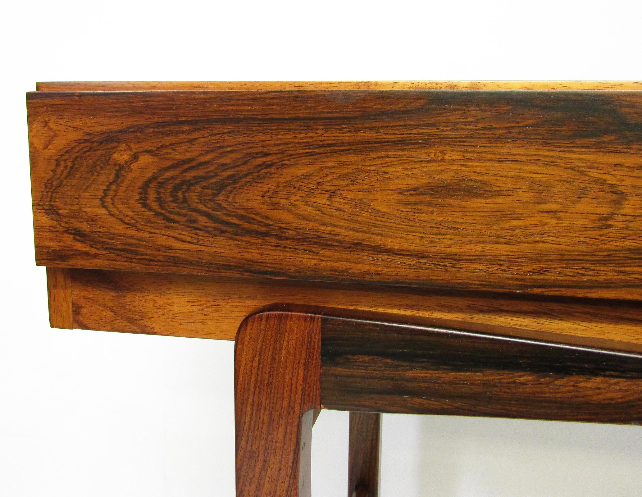 20th Century Danish Console Table / Desk in Rio Rosewood by Ib Kofod Larsen For Sale