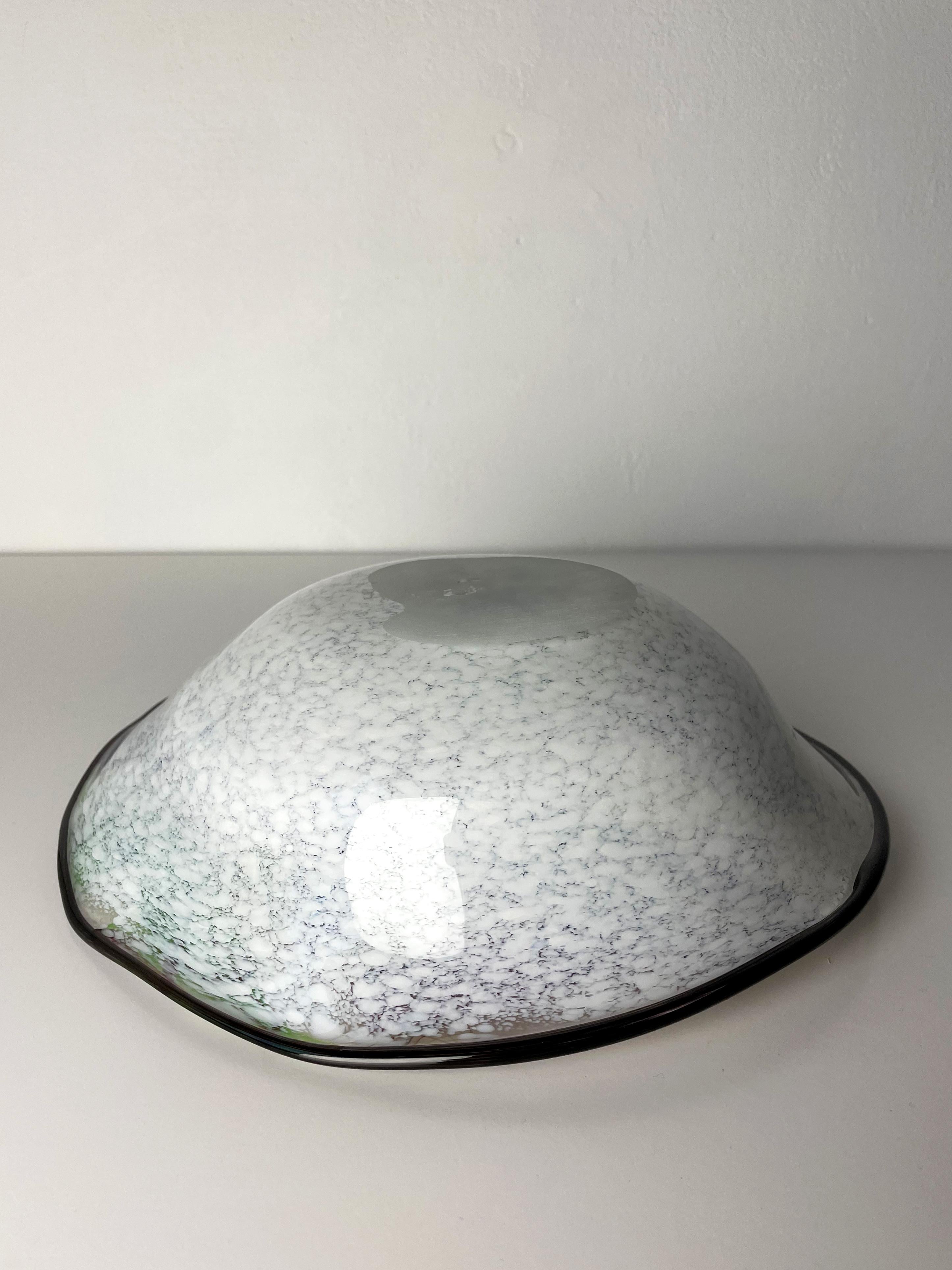 Handmade Multicoloured Art Glass Bowl, Denmark, 2000s 7