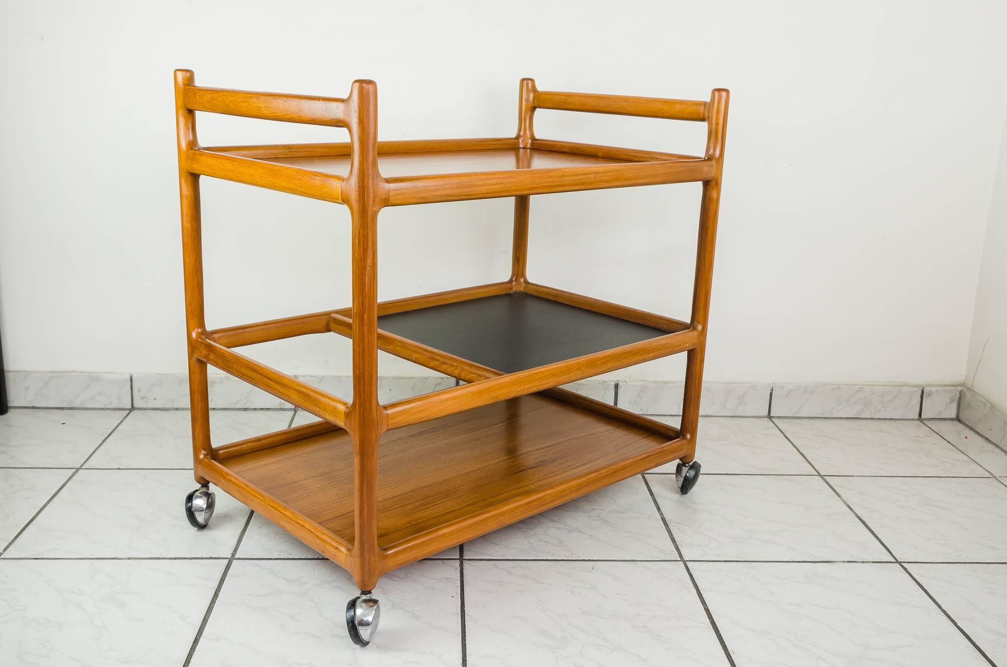 Mid-20th Century Danish Control Serving Cart by Johannes Andersen for CFC Silkeborg, Denmark