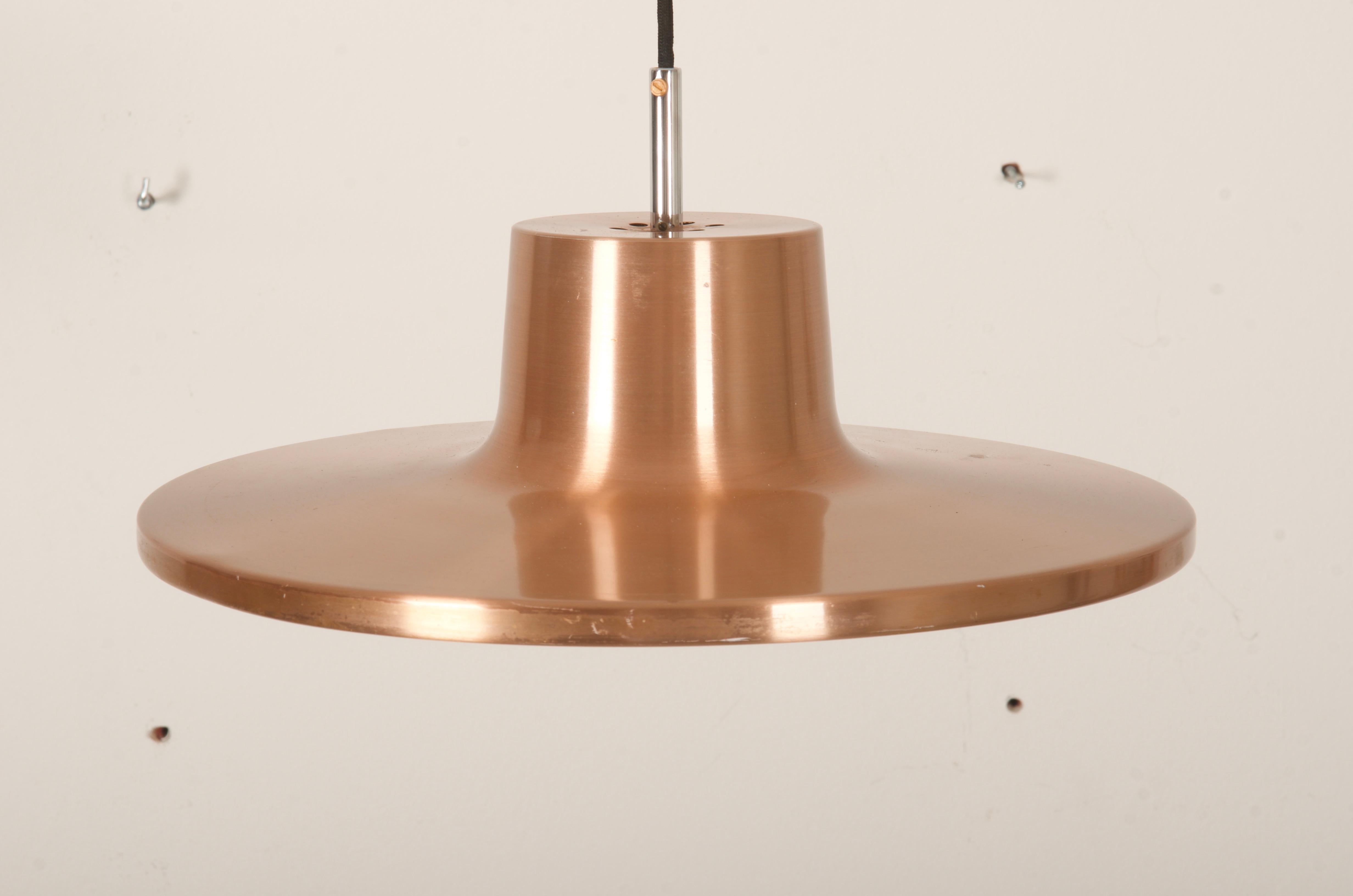 Scandinavian Modern Danish Copper/Aluminum Pendand For Sale