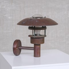 Danish Copper and Glass Patinated Wall Lights '5 Available'