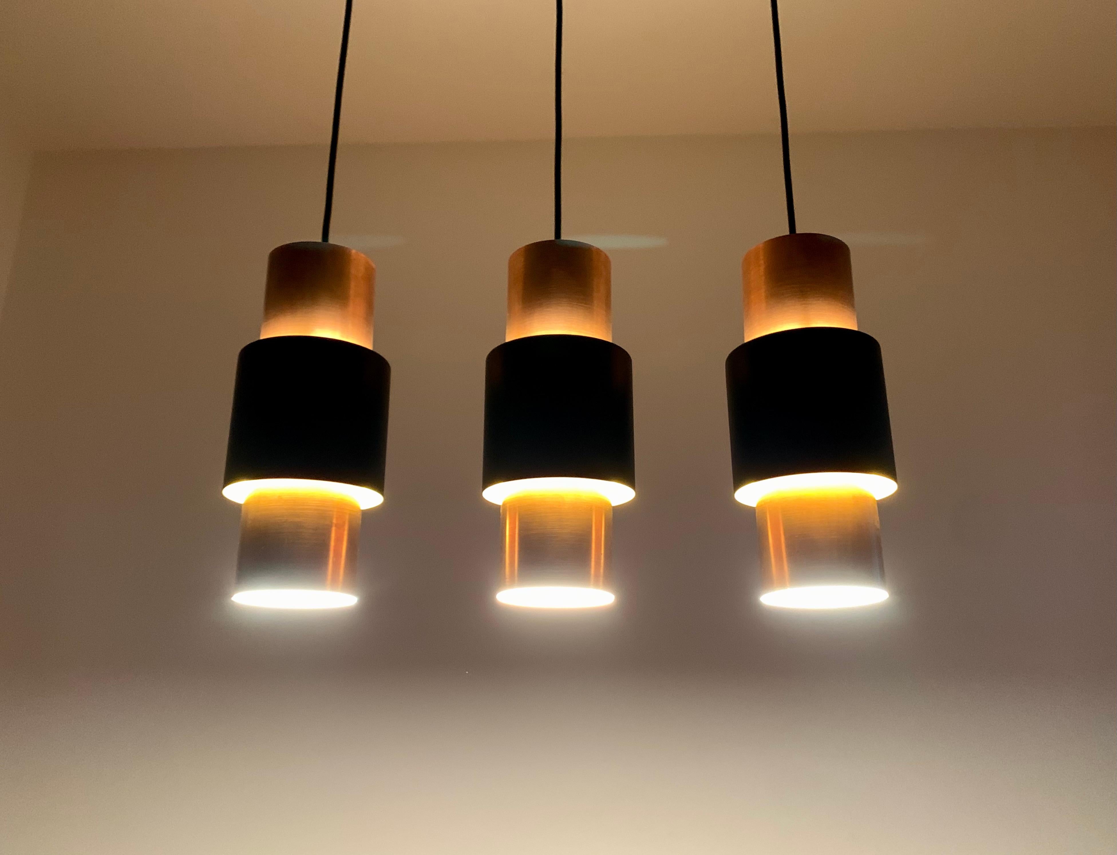 Lampe danoise en cuivre Cascade en vente 4