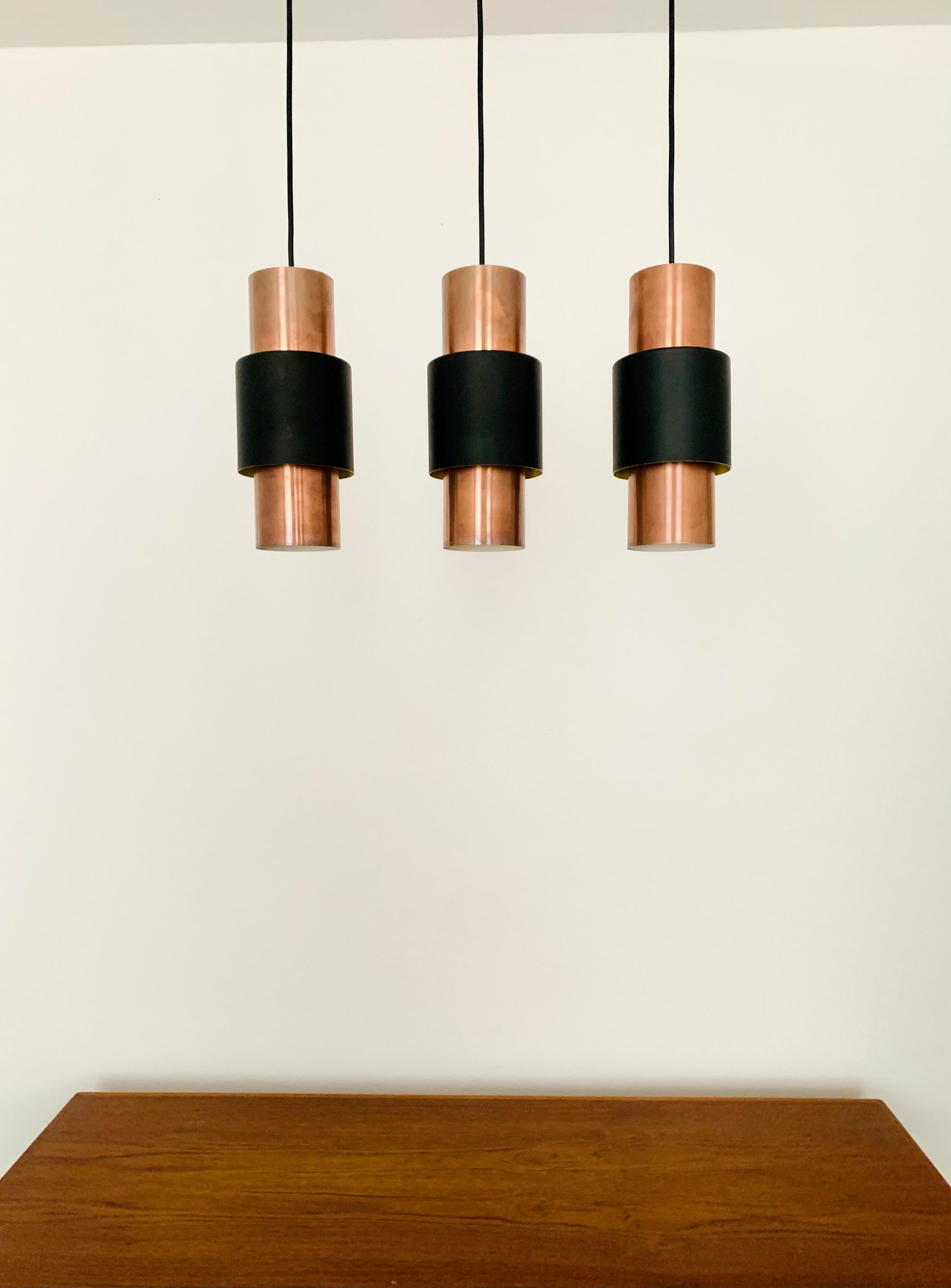 Mid-20th Century Danish Copper Cascading Lamp For Sale