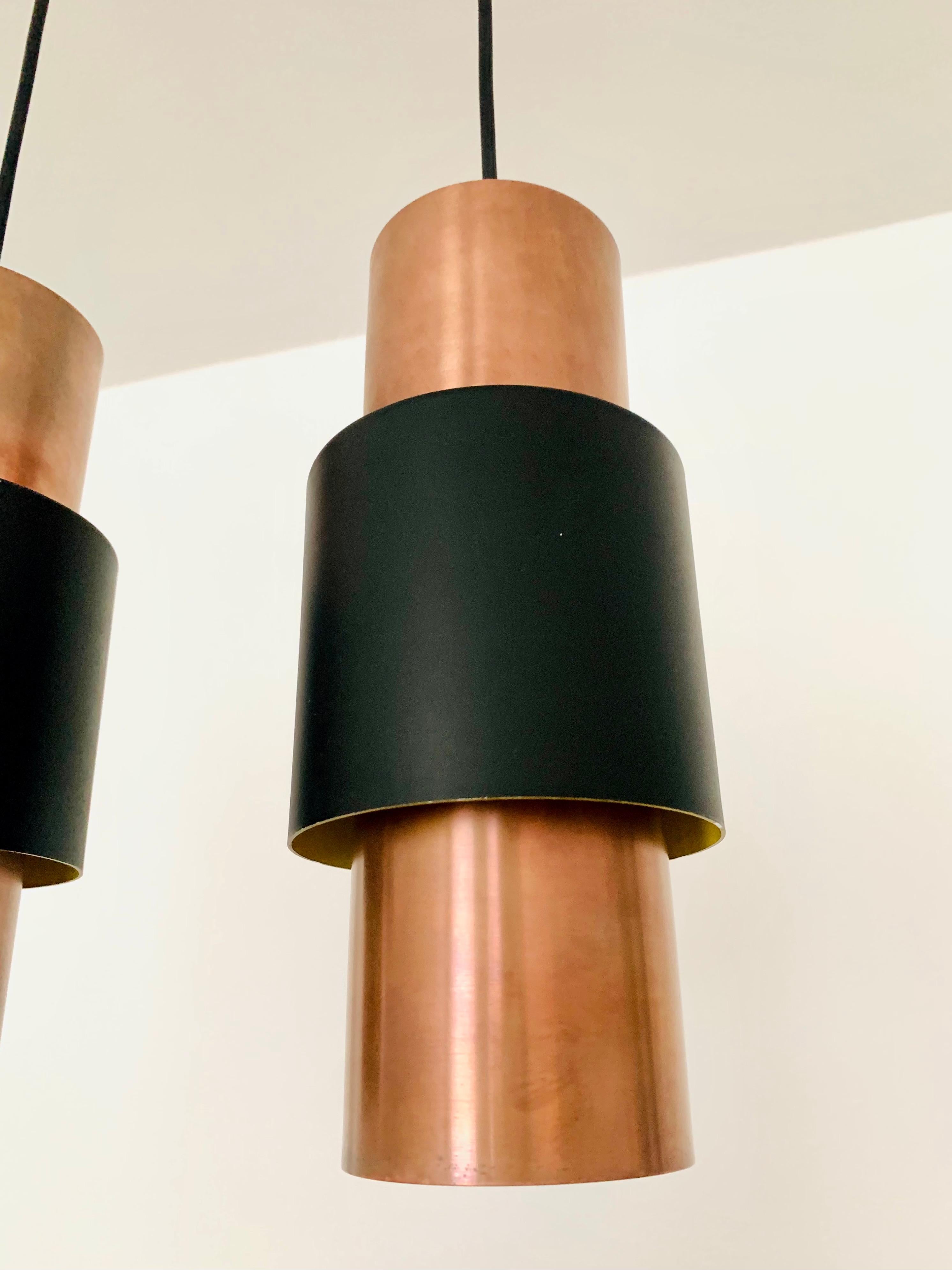 Danish Copper Cascading Lamp For Sale 2