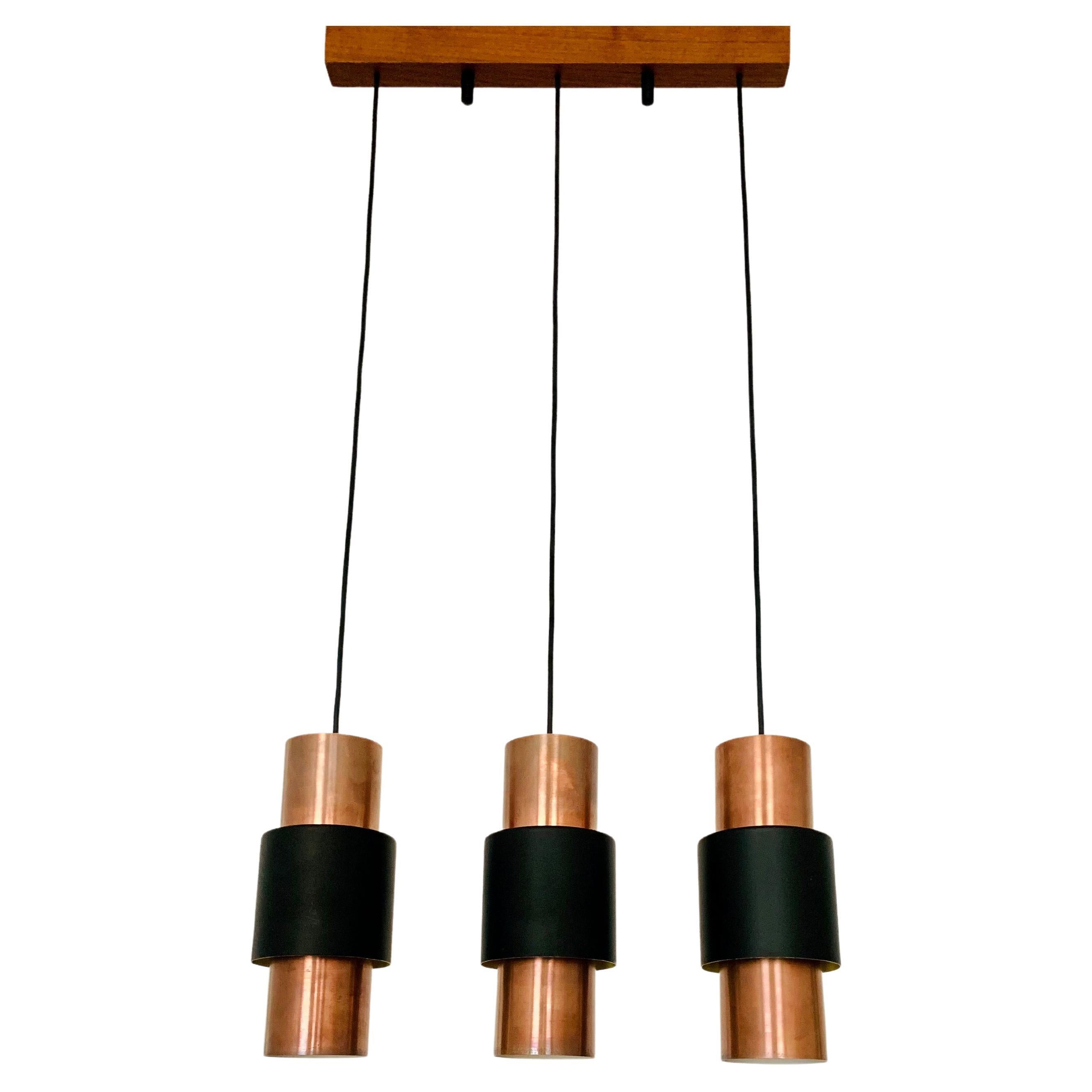 Danish Copper Cascading Lamp For Sale