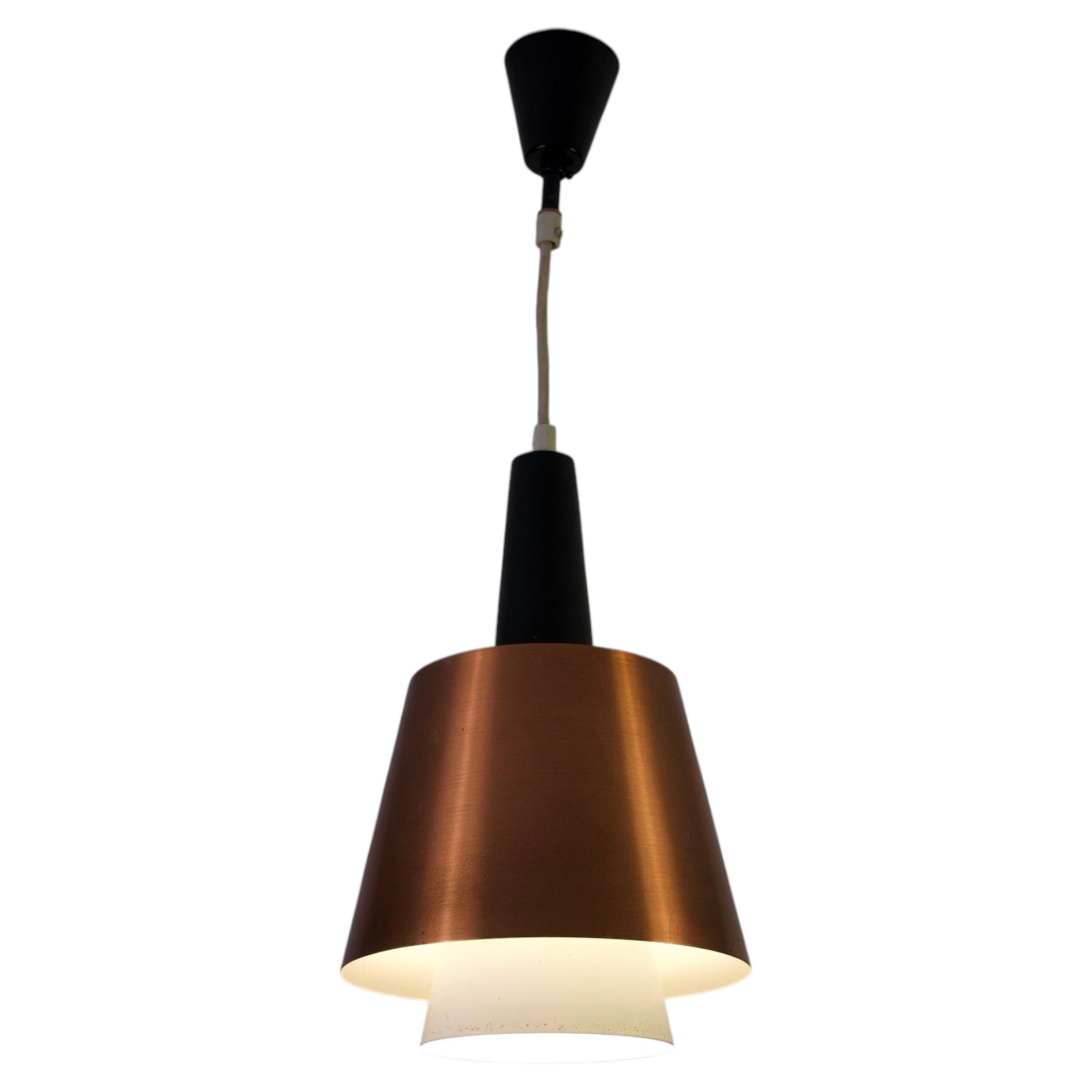 Lampada a sospensione danese in rame, anni '60 in vendita