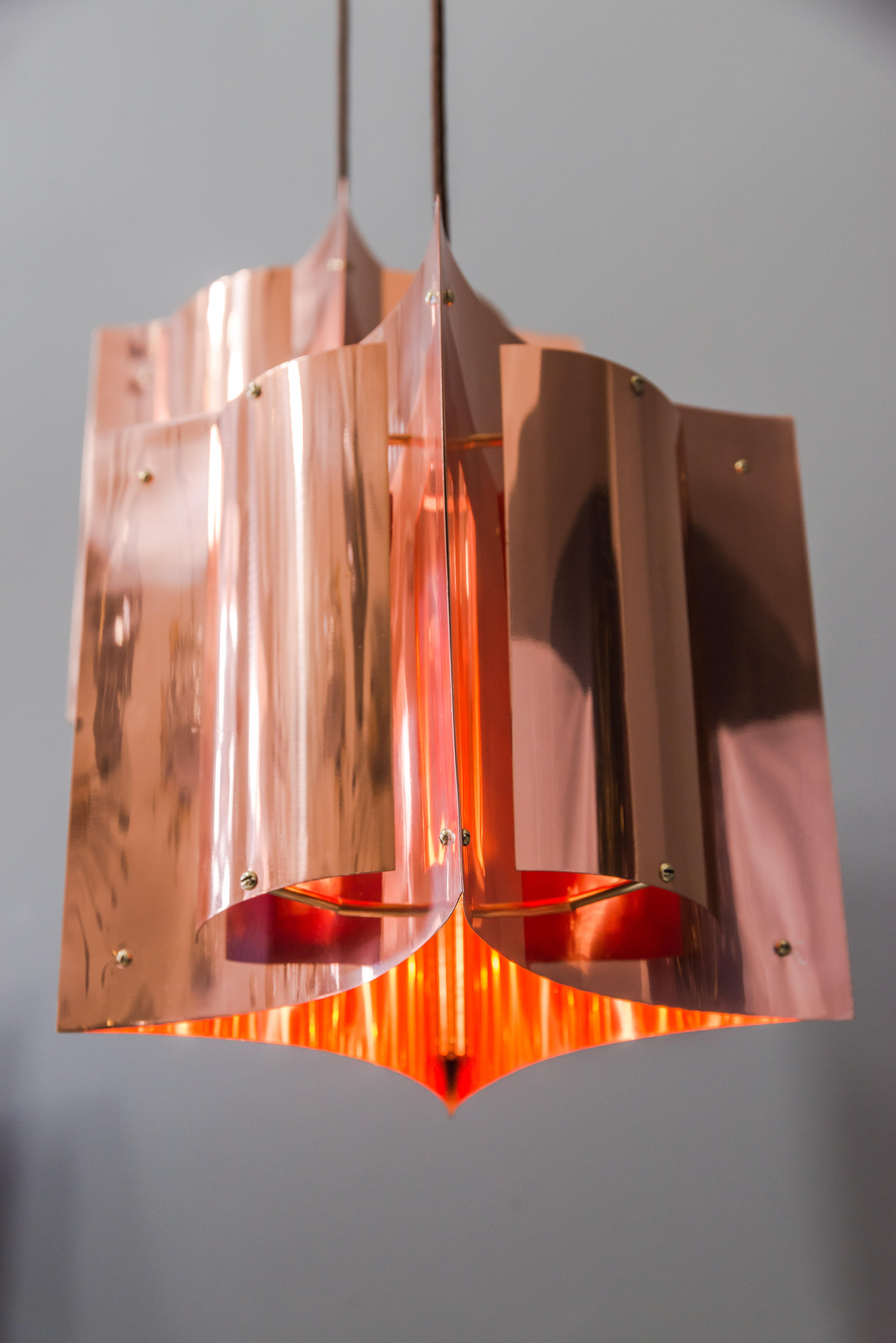 Danish Copper Pendant Lamp by Svend Aage Holm Sørensen, 1960s For Sale 6