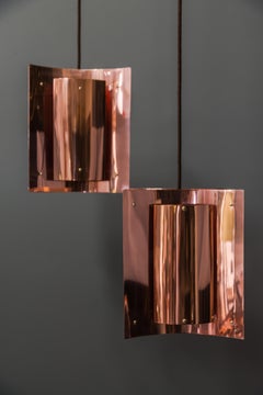 Danish Copper Pendant Lamp by Svend Aage Holm Sørensen, 1960s
