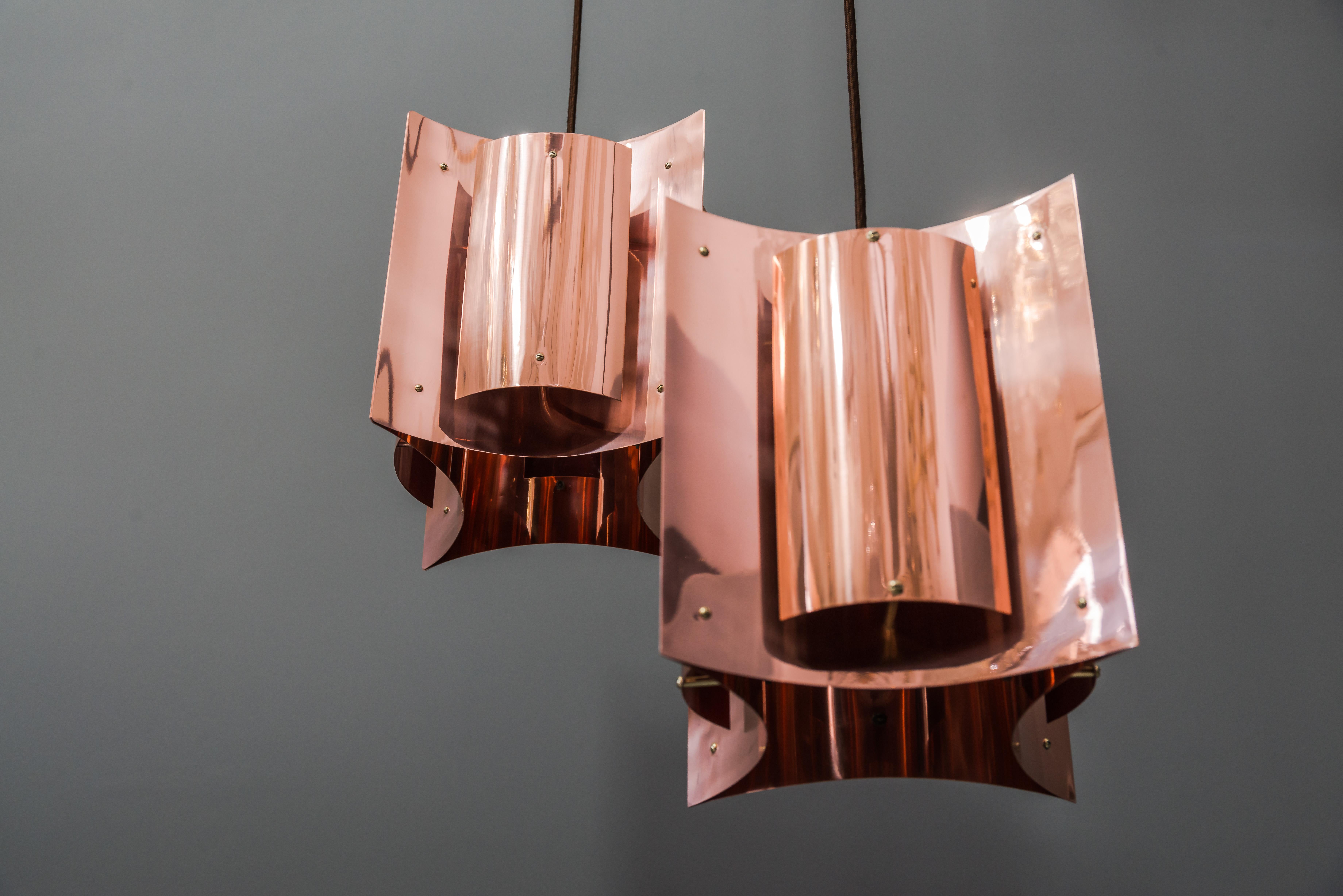 Mid-Century Modern Danish Copper Pendant Lamp by Svend Aage Holm Sørensen, 1960s For Sale