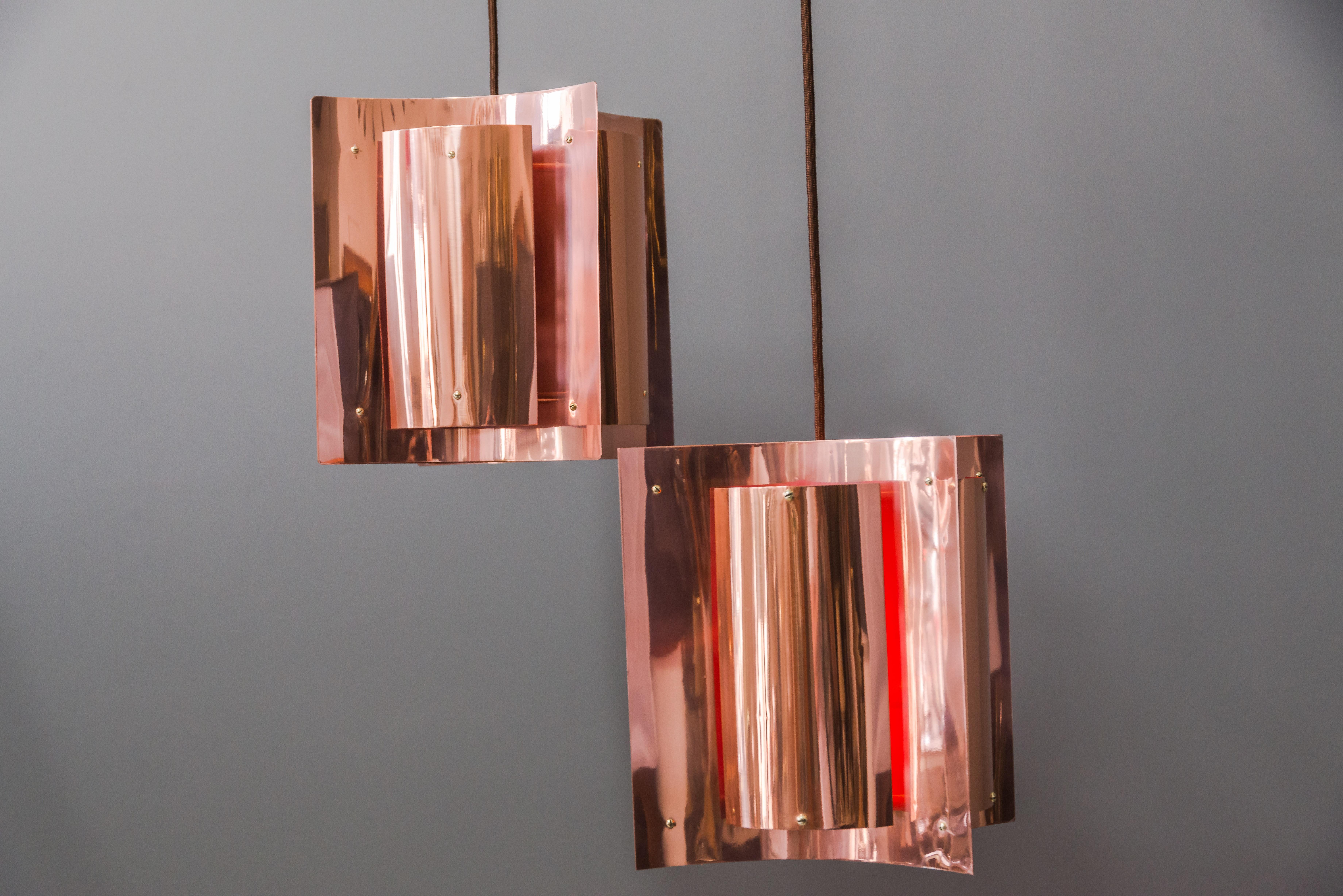 Danish Copper Pendant Lamp by Svend Aage Holm Sørensen, 1960s For Sale 1