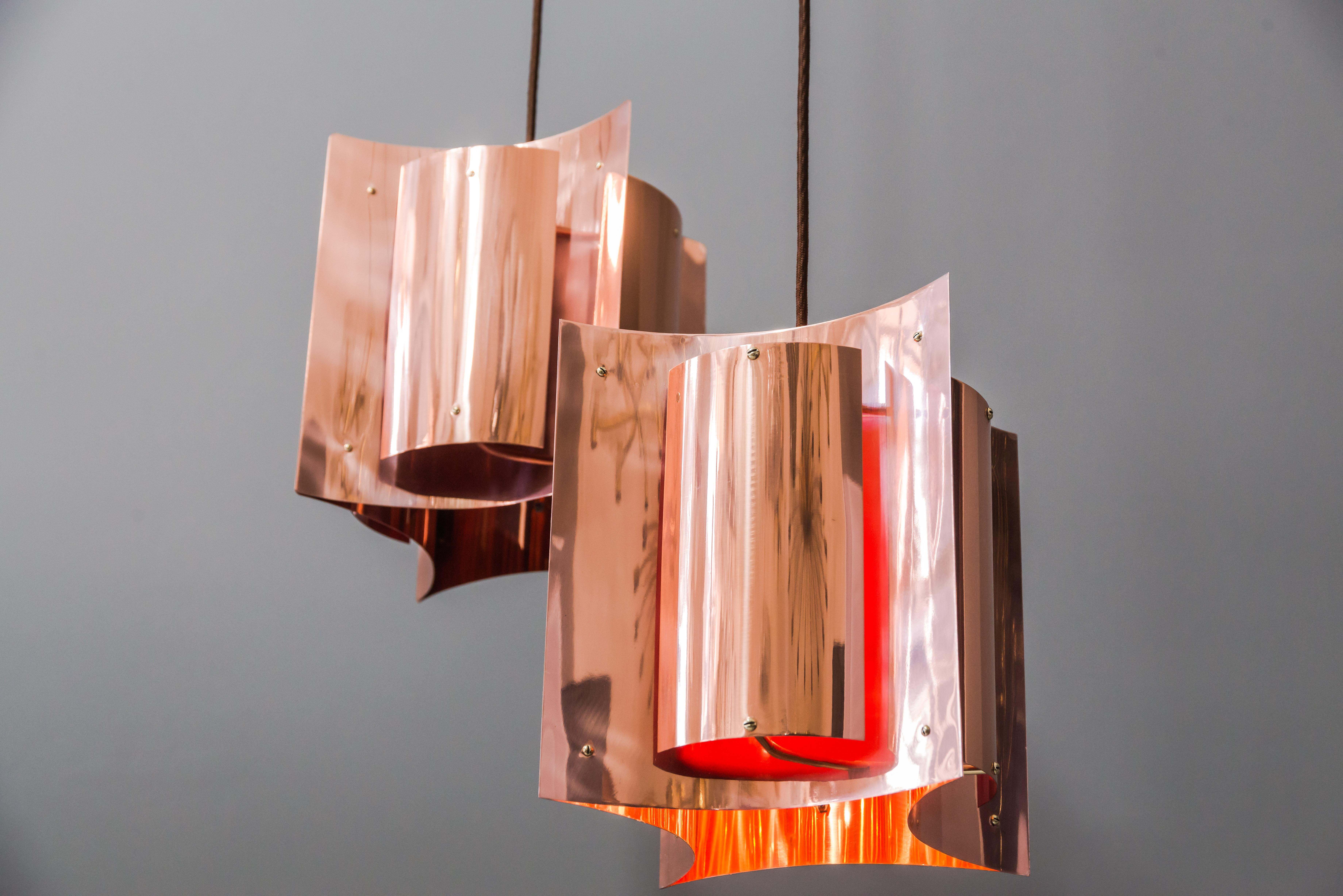 Danish Copper Pendant Lamp by Svend Aage Holm Sørensen, 1960s For Sale 2