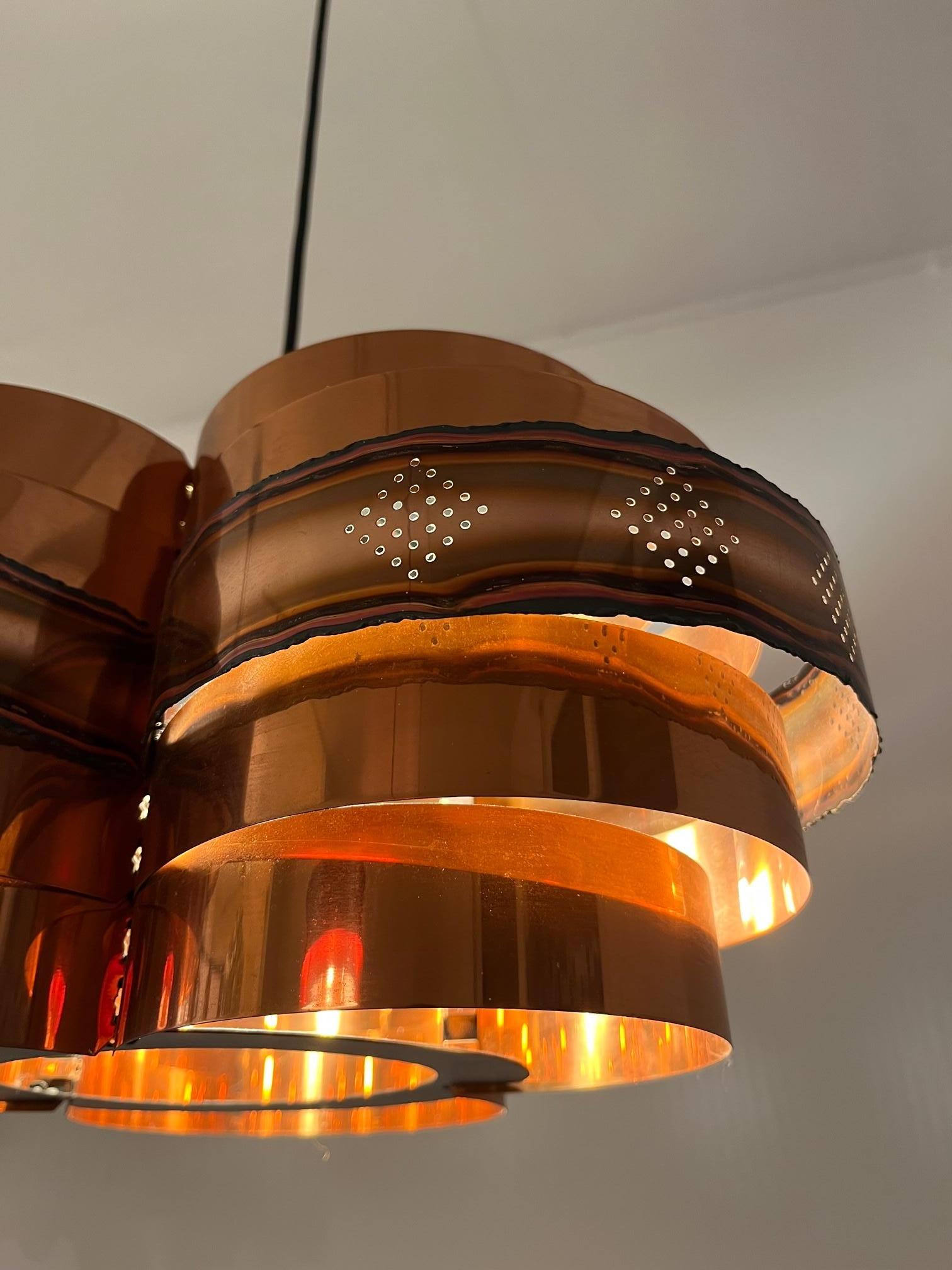 Lampe suspendue danoise en cuivre de Verner Schou vers les années 1960 en vente 4