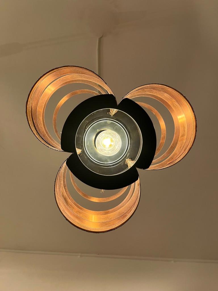 Danish Copper Pendant Lamp by Verner Schou ca. 1960s For Sale 2