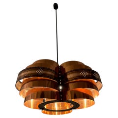 Danish Copper Pendant Lamp by Verner Schou ca. 1960s