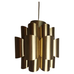 Dänische Kupfer-Pendelleuchte, Werner Schou für Coronell Elektro, Dänemark 1960er Jahre