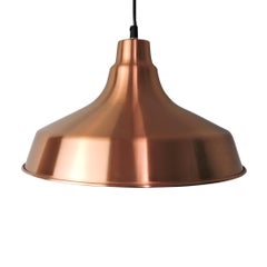 Danish Copper Pendant Light, 1970s