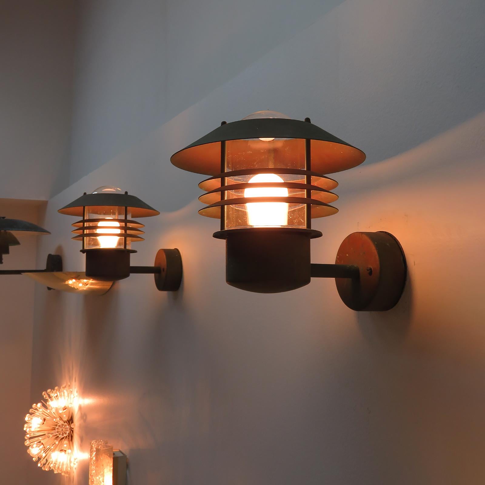 Danish Copper Wall Lights, 1970 For Sale 5