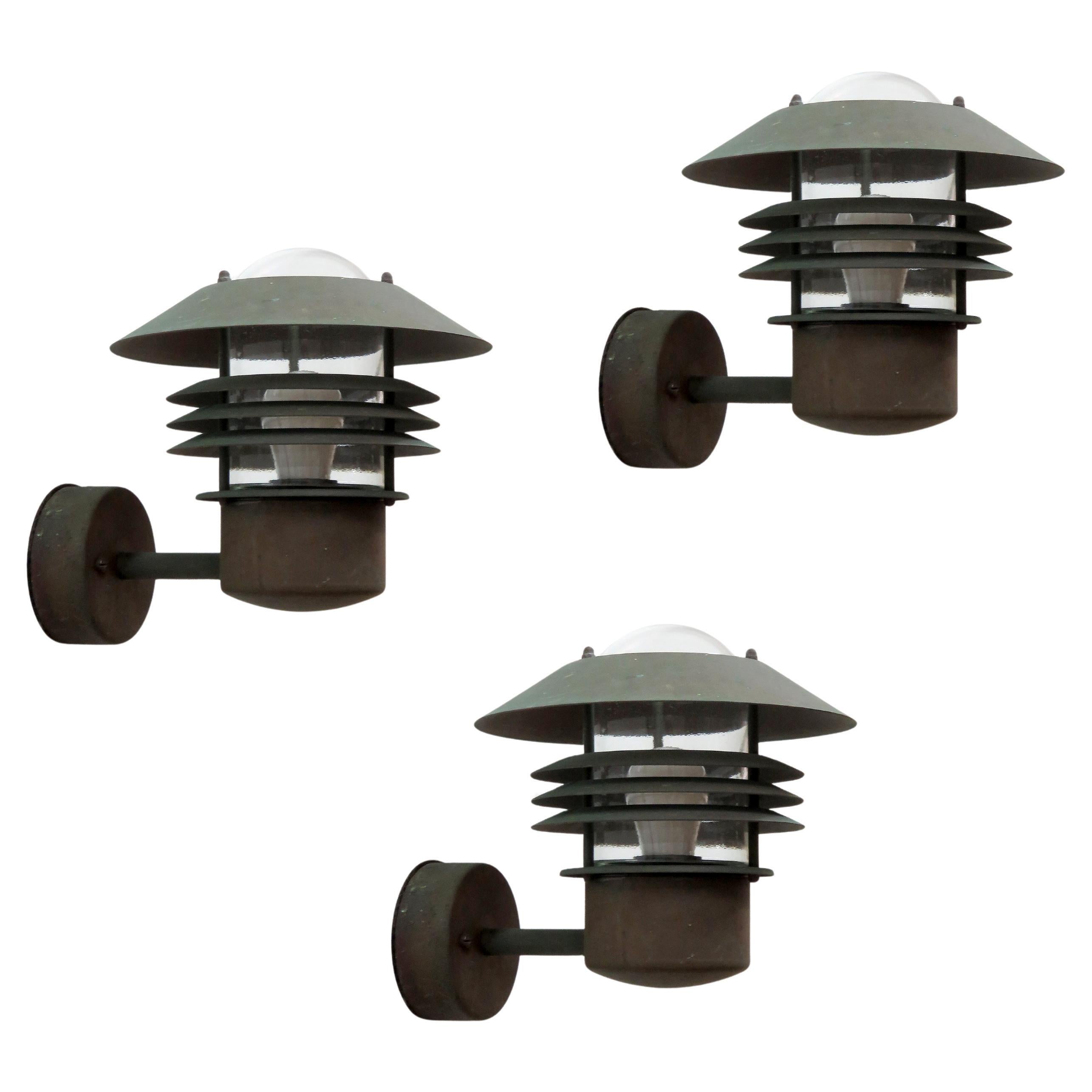 Danish Copper Wall Lights, 1970 For Sale