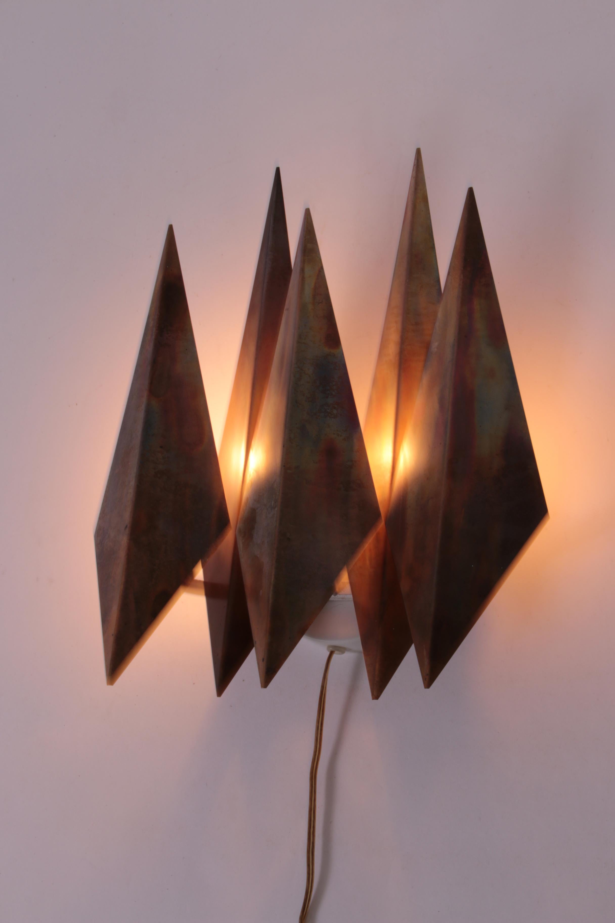 Mid-Century Modern Lampe murale danoise en cuivre de Svend Aage Holm Sorensen 1970 en vente
