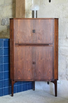 Danish corner bar cabinet, 1960s