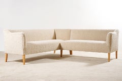 Danish Corner Sofa, Original Piece from the 1950s Newly Upholstered