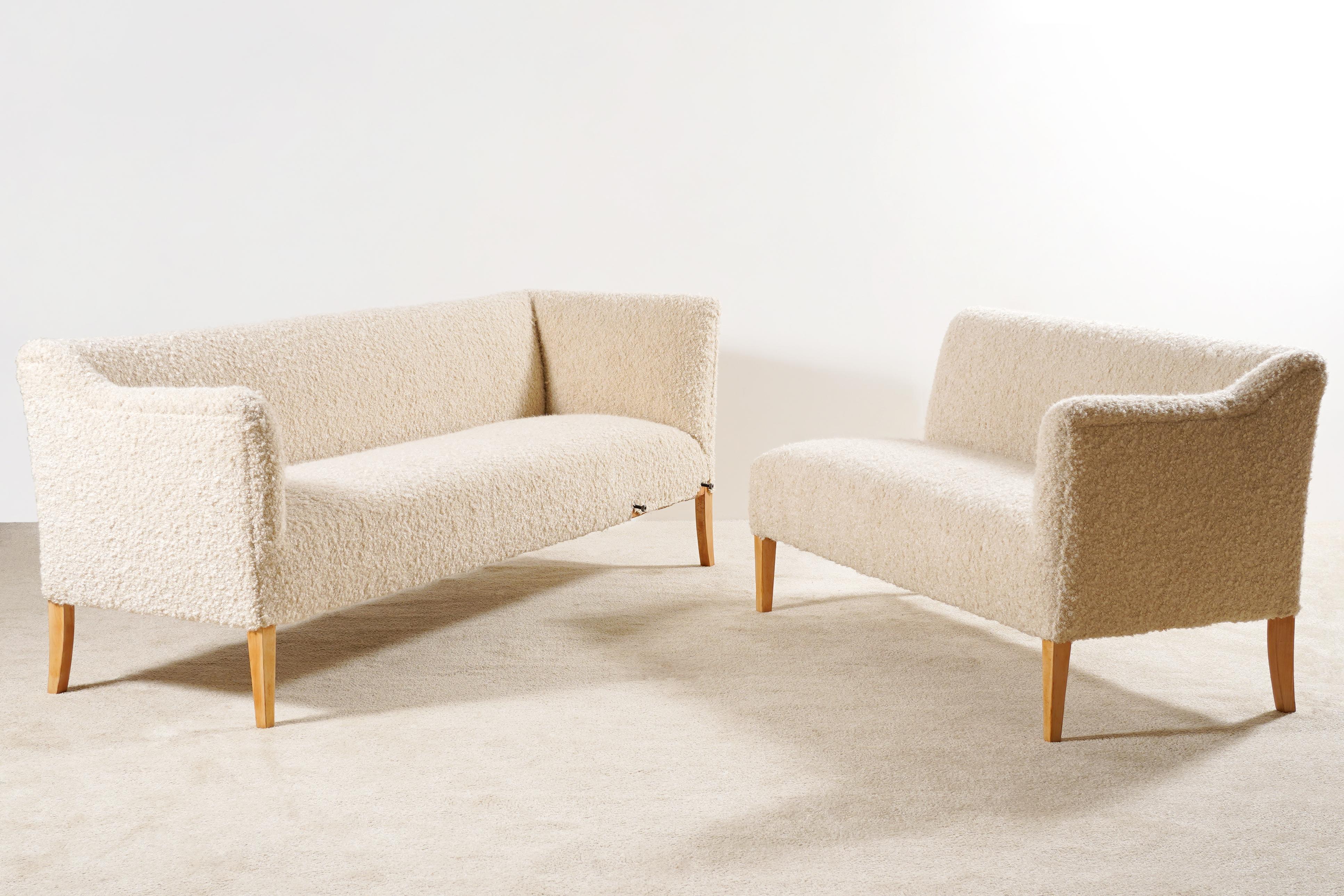 Danish Corner Sofa, Original Piece from the 1950s Newly Upholstered 1