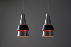 Danish "Corona" Aluminum Pendant by Jo Hammerborg for Fog & Mørup, 1960s