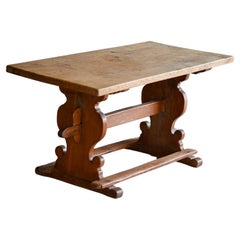 Danish Country or Provence Style Dining Table in Solid Oak, ca 1900