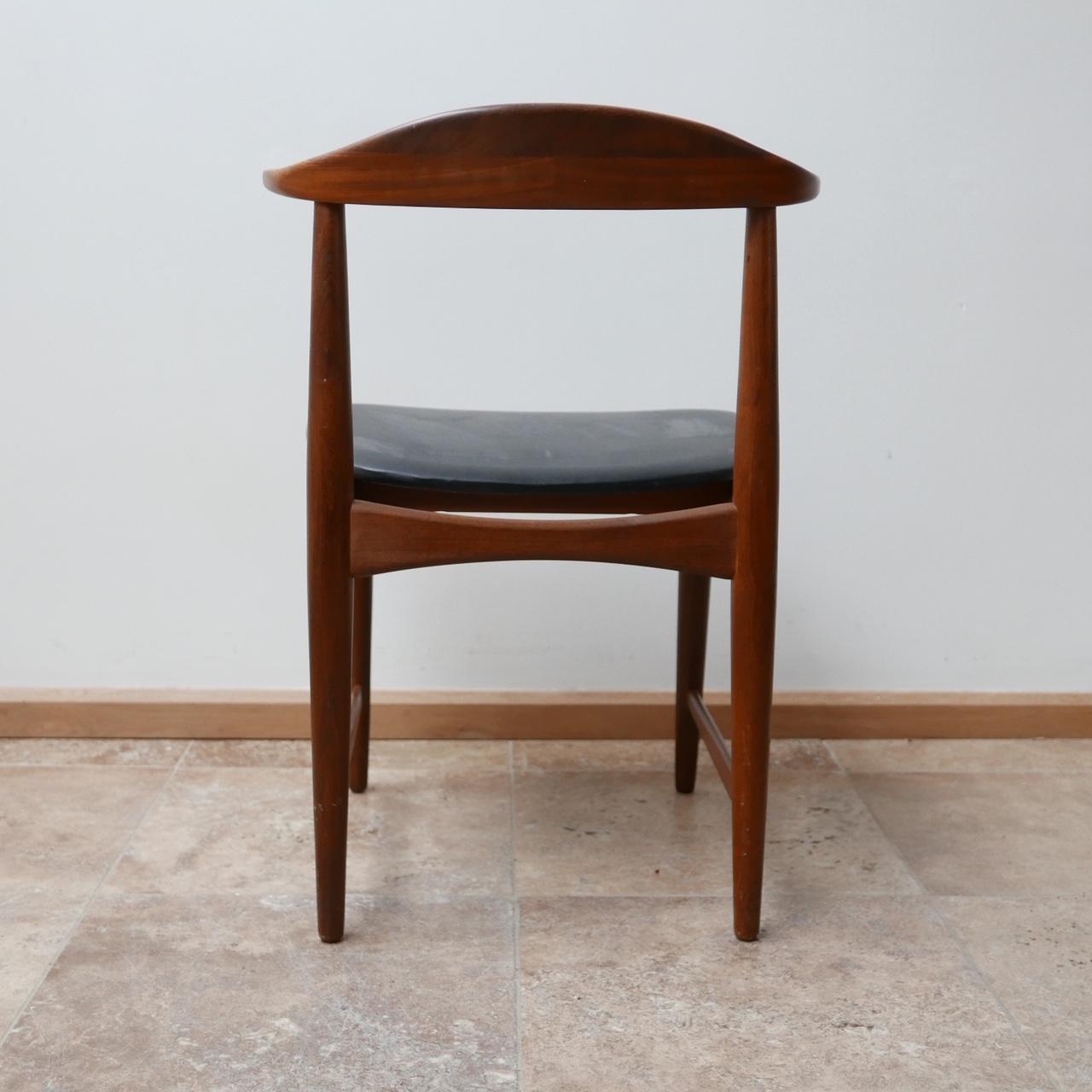 Danish 'Cow Horn' Midcentury Teak Dining Chairs '4' 6