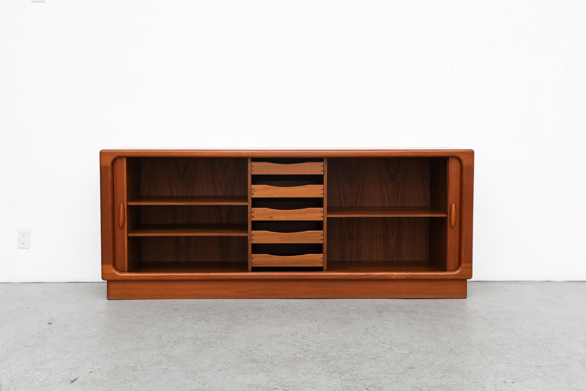 Late 20th Century Danish Credenza with Tambour Doors by Dyrlund, 1960s
