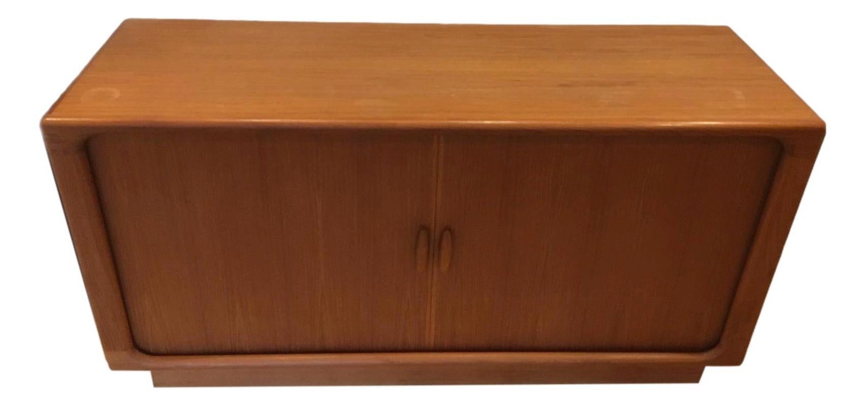 German Danish Credenza with Tambour Doors by Dyrlund Denmark, 1960s For Sale