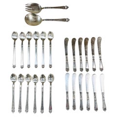 Danish Crown by Frigast Denmark Sterling Silber Besteck Set 26 Pieces