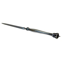 Danish Crown Letter Opener in Sterling Silver, 1930s