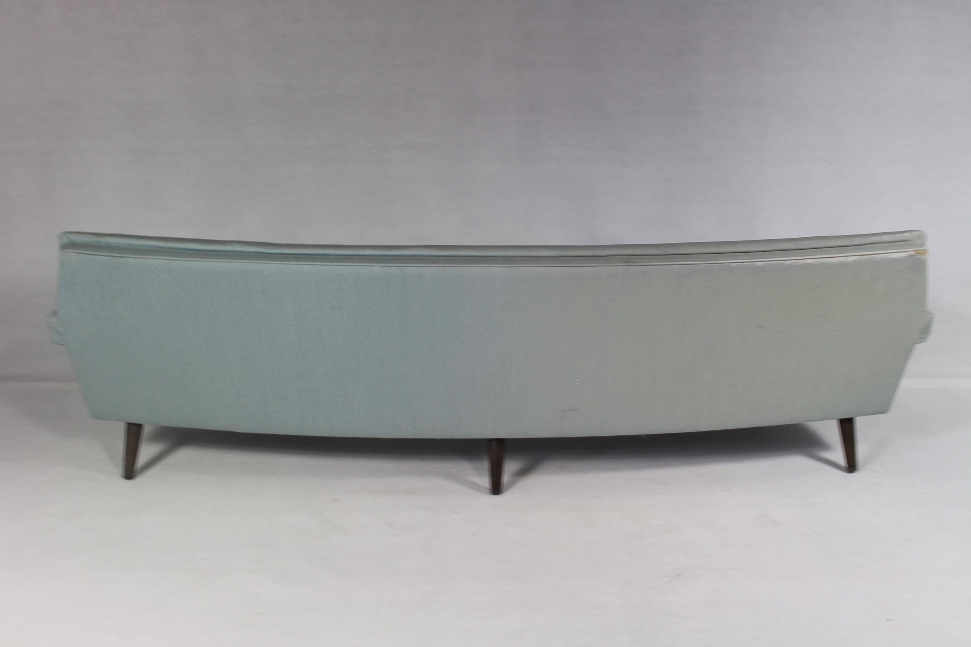 Danish Curved 4 Seater Sofa by Kurt Østervig, 1960s For Sale 5