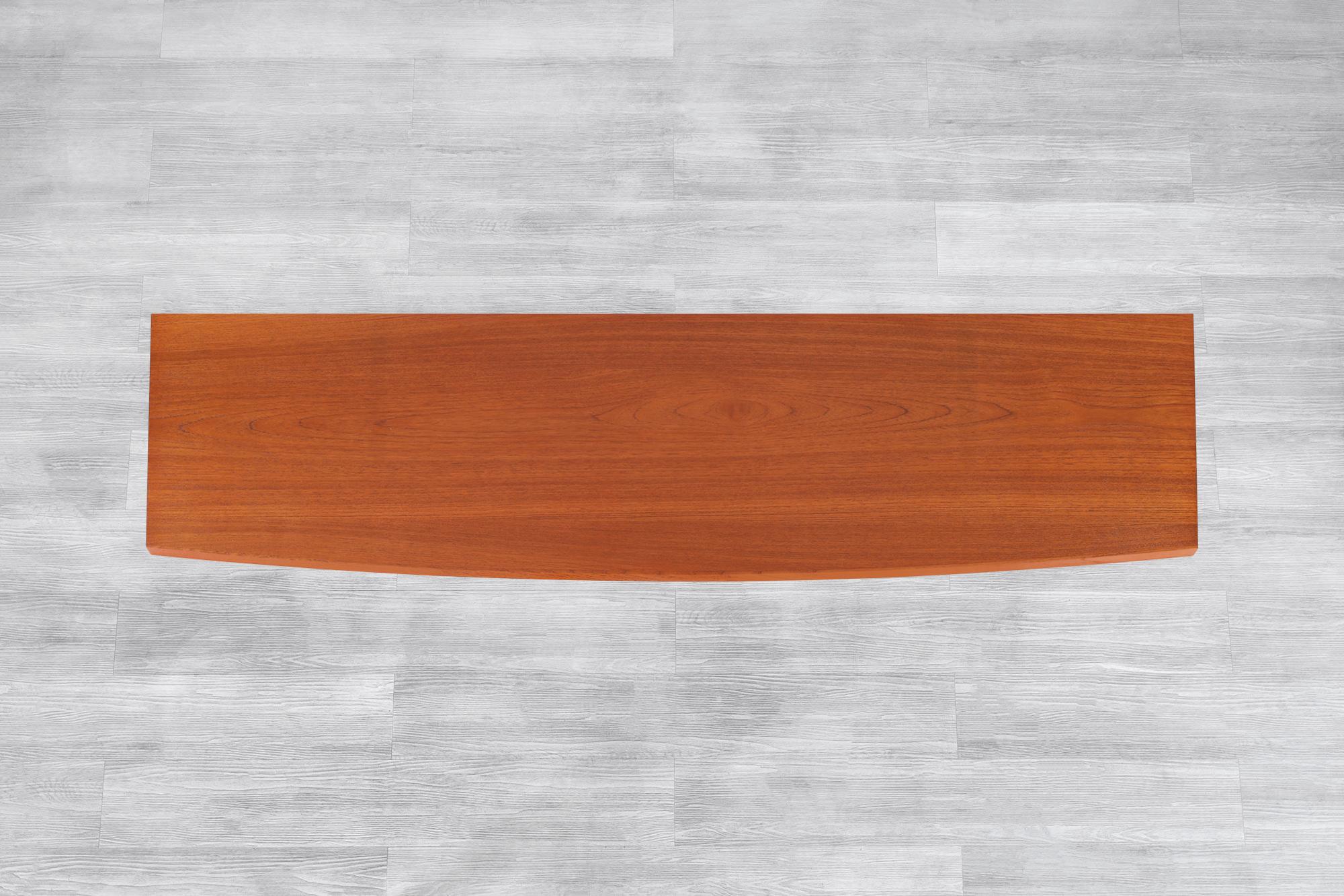 Danish Curved-Front Teak Credenza by Svend A. Larsen for H.P. Hansen 6