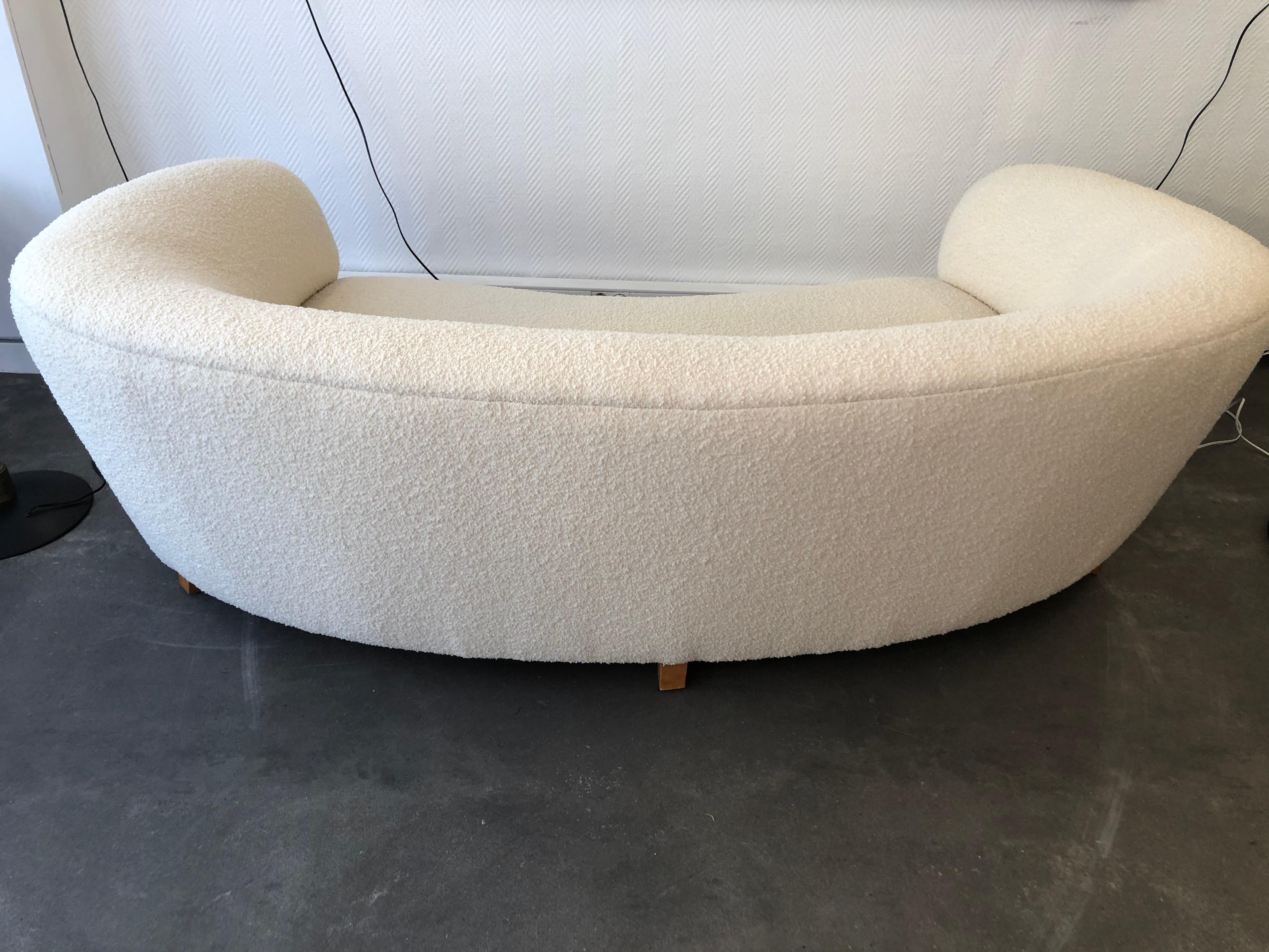 Danish Curved Sofa, 1940 10