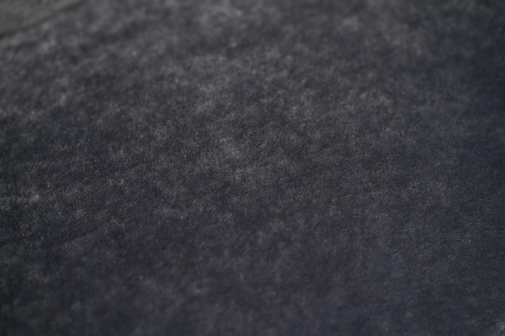 Danish Curved Sofa, Blue Mohair 2