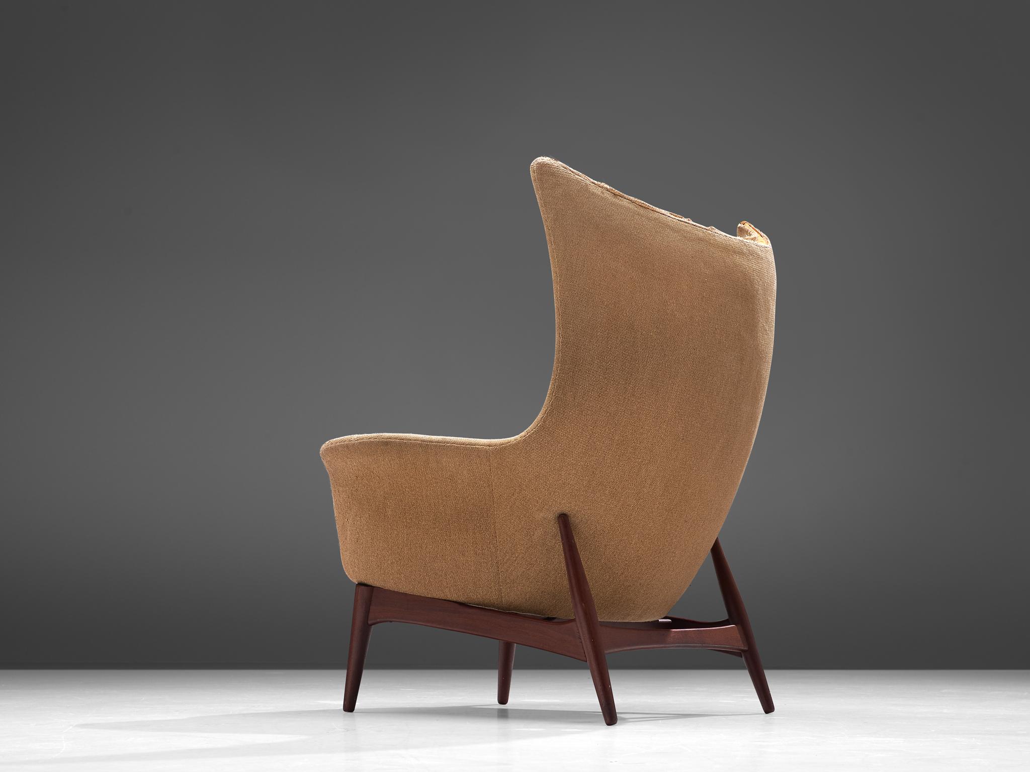 Scandinavian Modern Danish Customizable Egg Lounge Chair in Teak