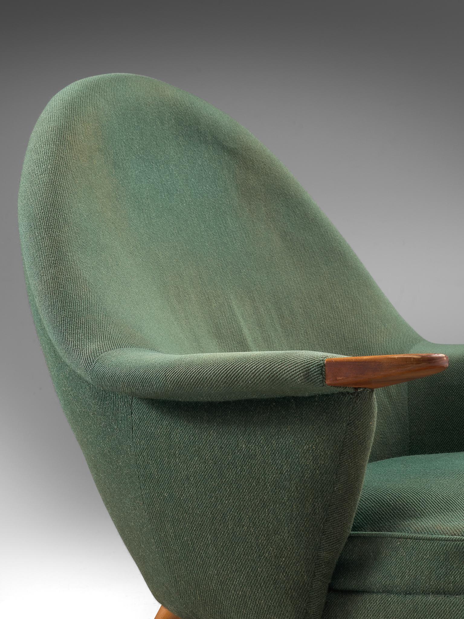 Danish Lounge Chair with Rounded Backrest 1
