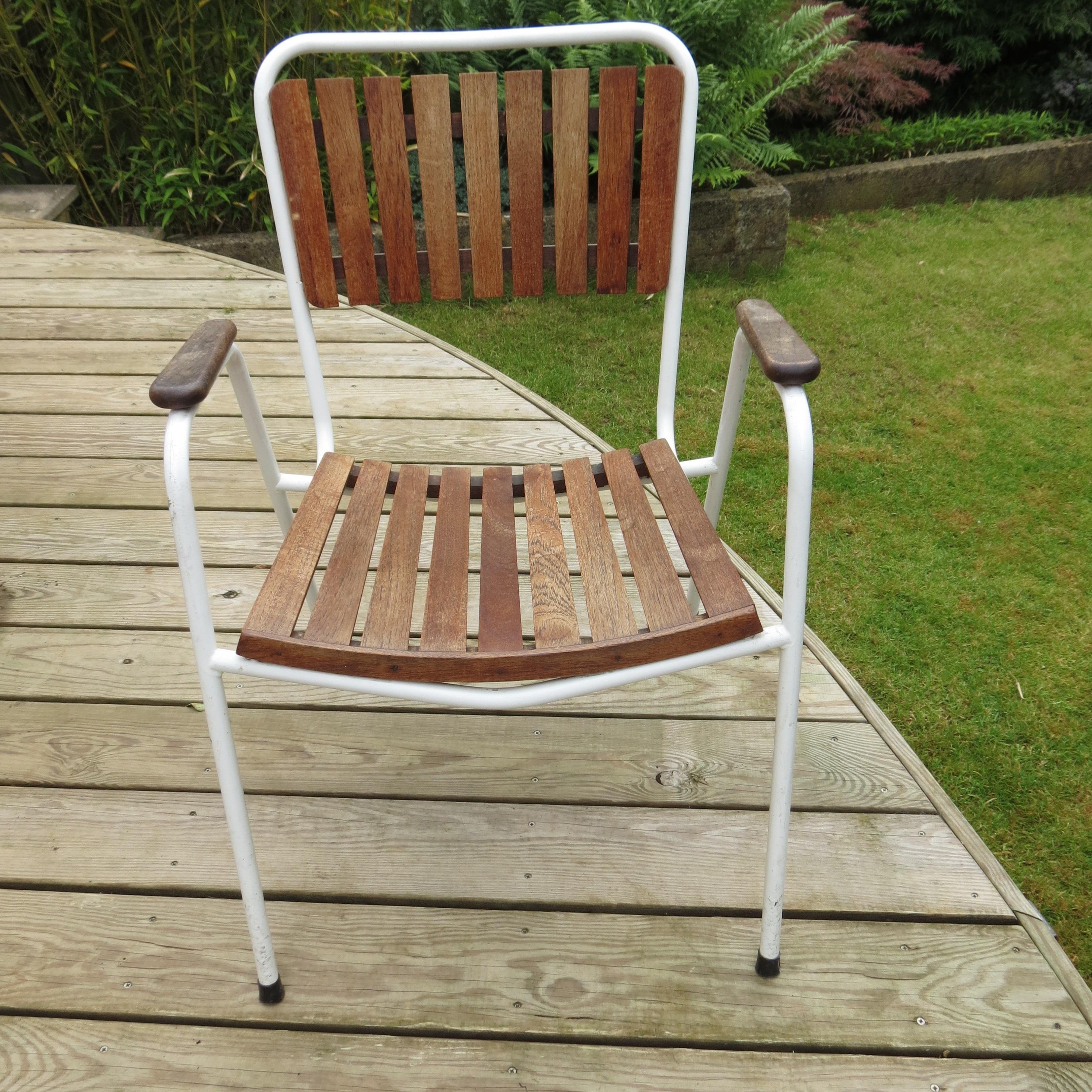 Machine-Made Danish Daneline Garden Chairs in Teak Set of 4