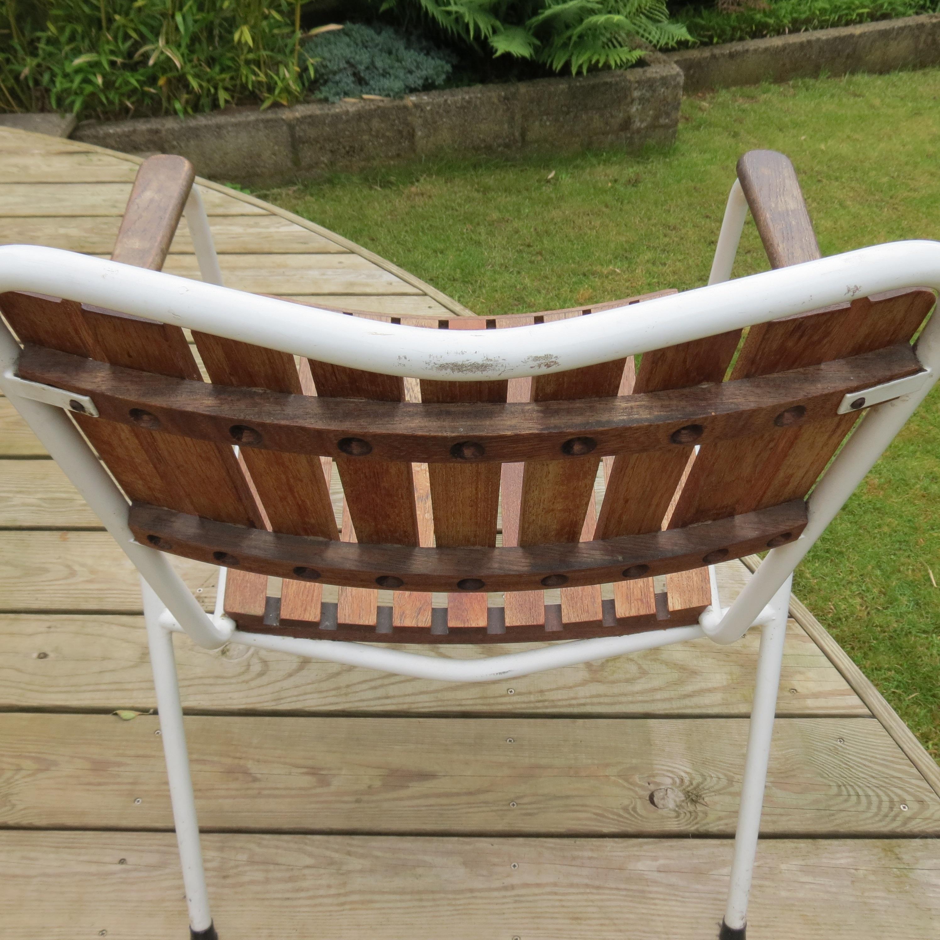 Danish Daneline Garden Chairs in Teak Set of 4 In Good Condition In Stow on the Wold, GB