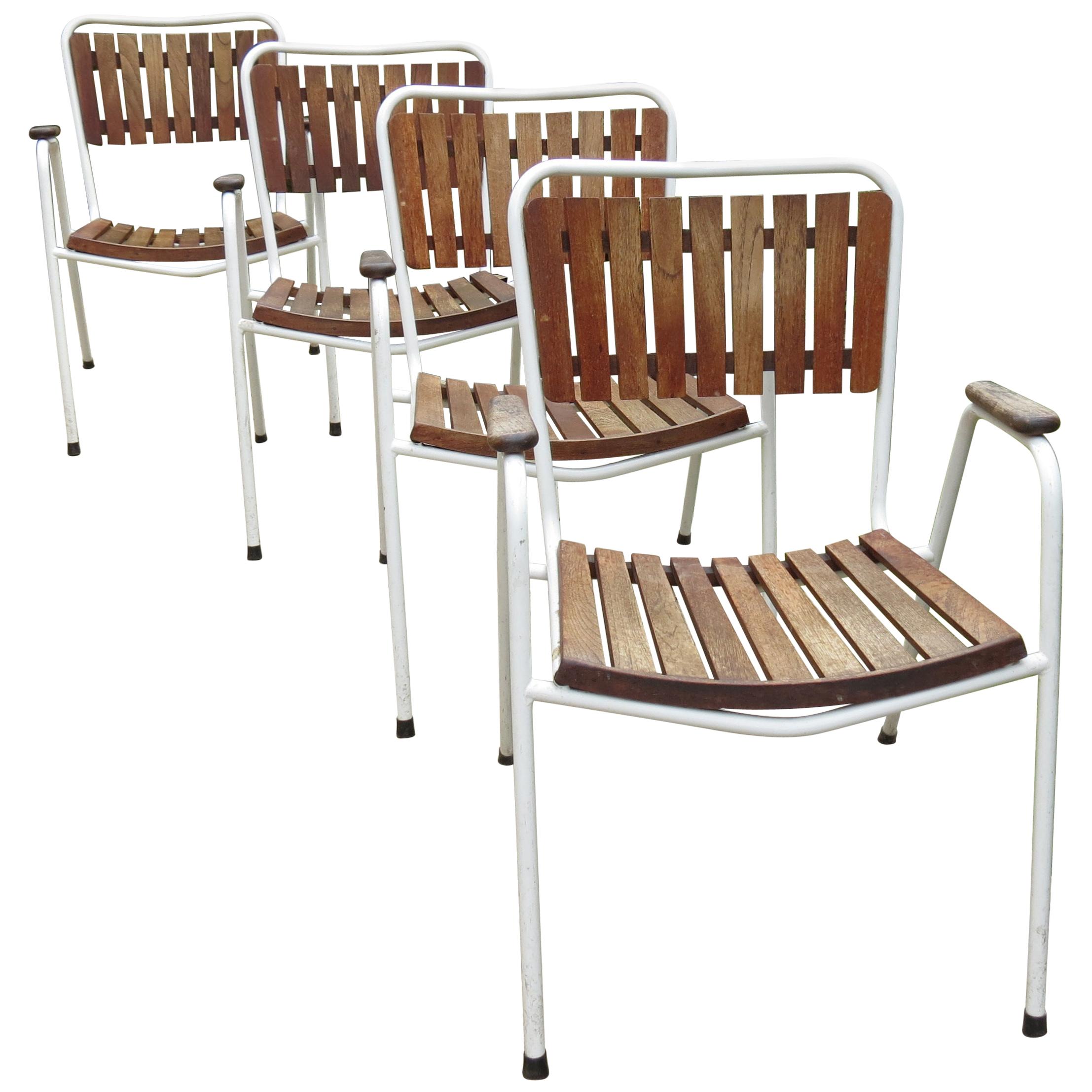 Danish Daneline Garden Chairs in Teak Set of 4