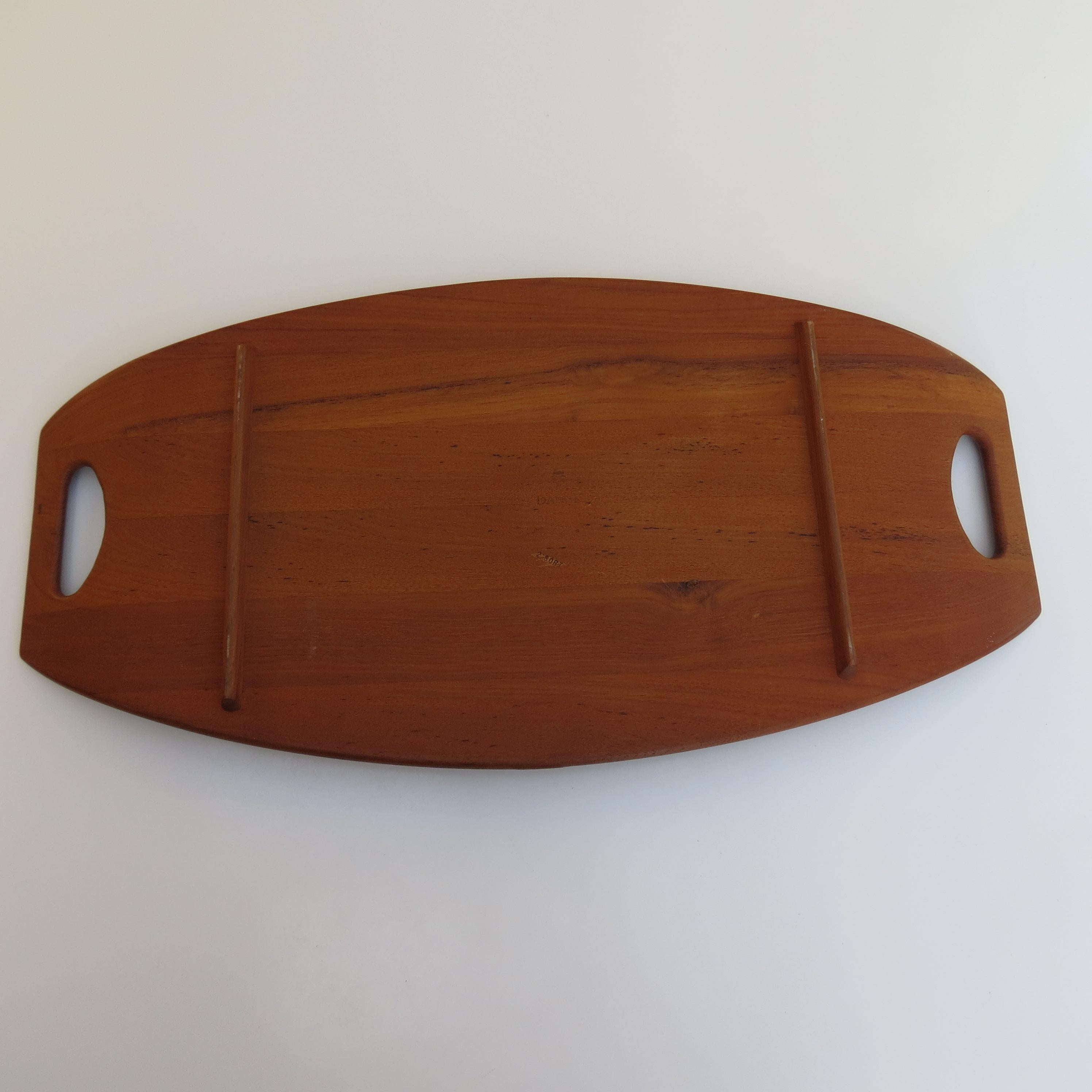 Danish Dansk Design Denmark Large Teak Tray by Jens Quistgaard, 1950s 4