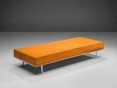 Danish Daybed in Orange Upholstery