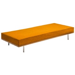 Danish Daybed in Orange Upholstery